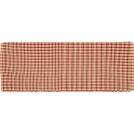 Seasons Crest Jonathan Plaid Ribbed Runner 13x36 By VHC Brands