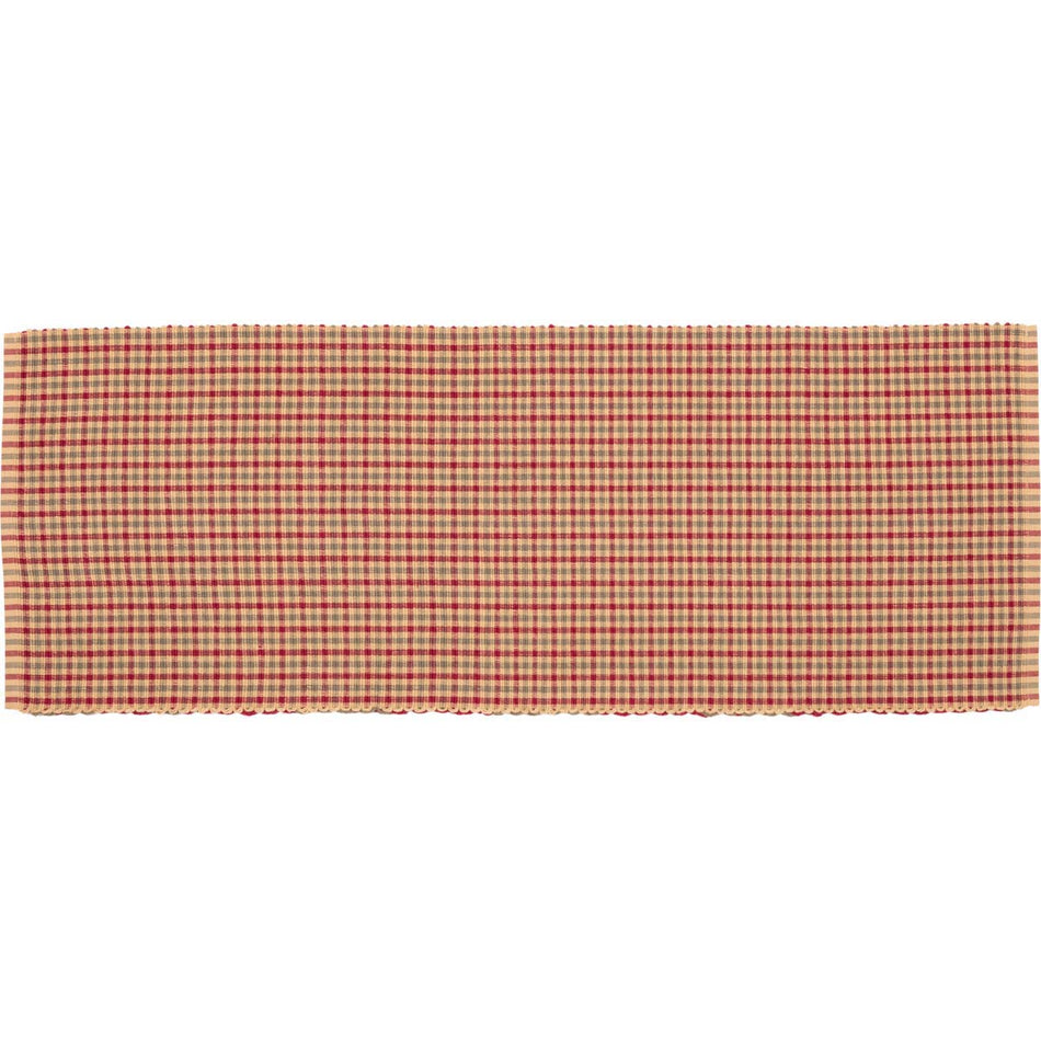 Seasons Crest Jonathan Plaid Ribbed Runner 13x36 By VHC Brands