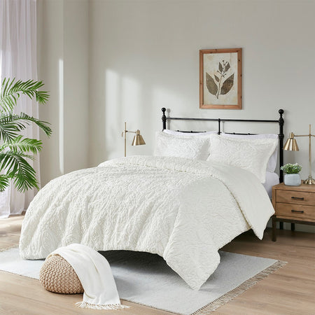 Madison Park Norfolk Ultra Plush Comforter Mini Set - Ivory - King Size