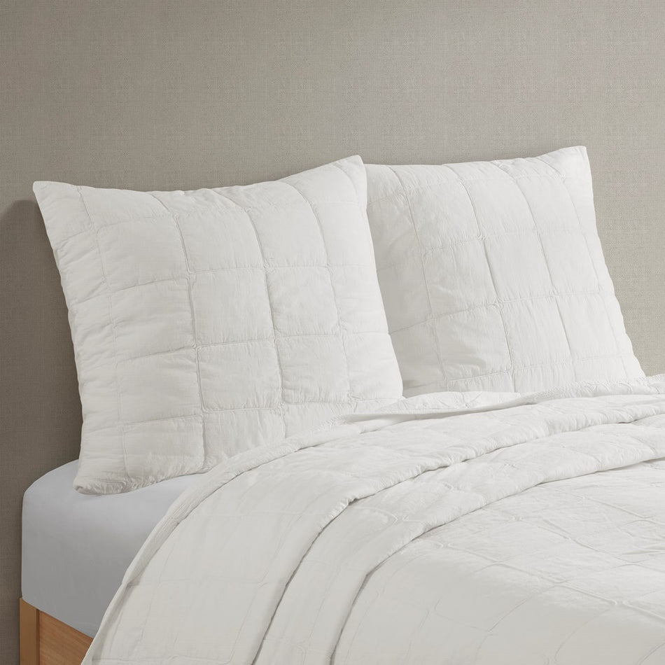 Croscill Casual Gema European Pillow Sham - Soft White  - 26x26" Shop Online & Save - ExpressHomeDirect.com