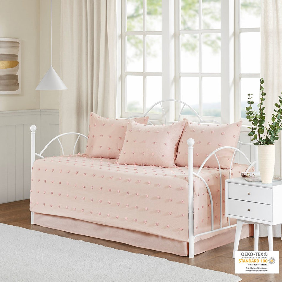 Urban Habitat Brooklyn Cotton Jacquard Daybed Set - Pink - Daybed Size - 39" x 75"