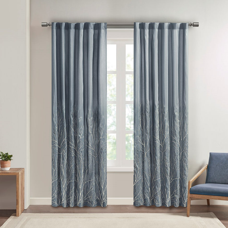Madison Park Andora Window Curtain - Blue - 50x84"