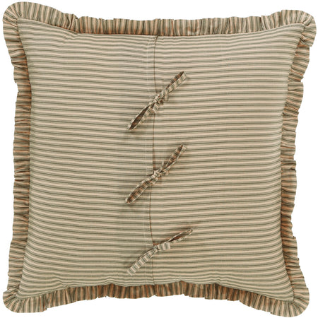 April & Olive Prairie Winds Green Ticking Stripe Euro Sham 26x26 By VHC Brands