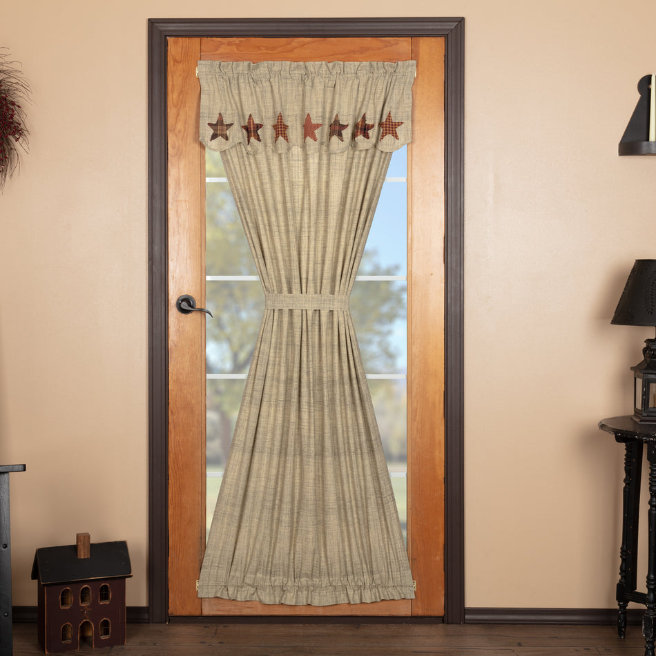 Mayflower Market Abilene Star Door Panel with Attached Valance 72x40 By VHC Brands
