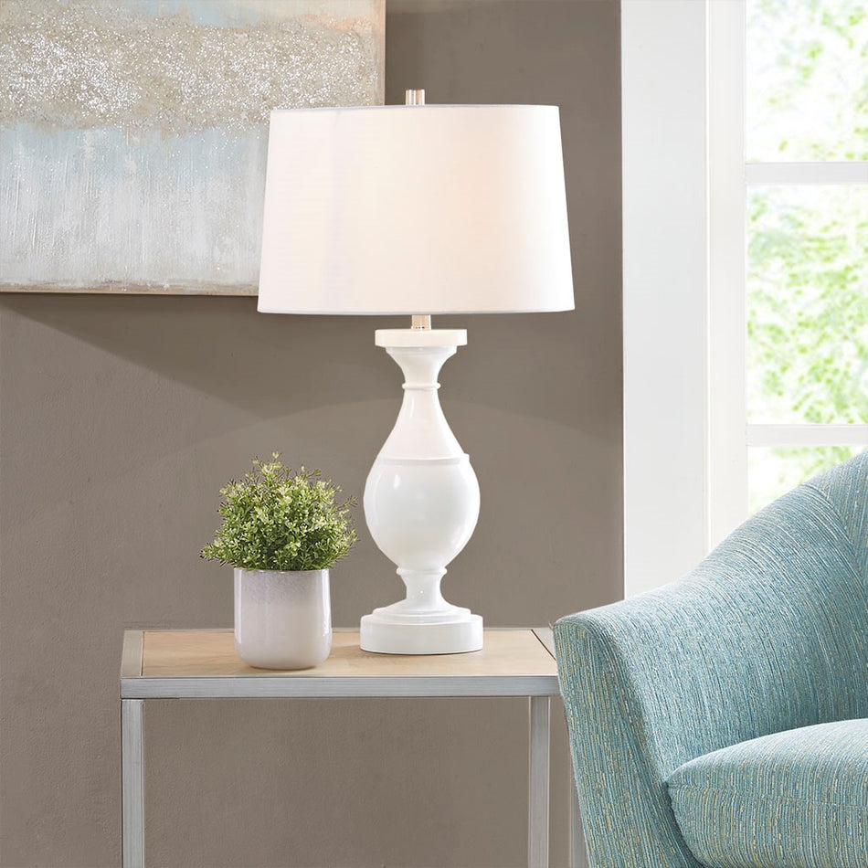 Blythe Resin Table Lamp - White