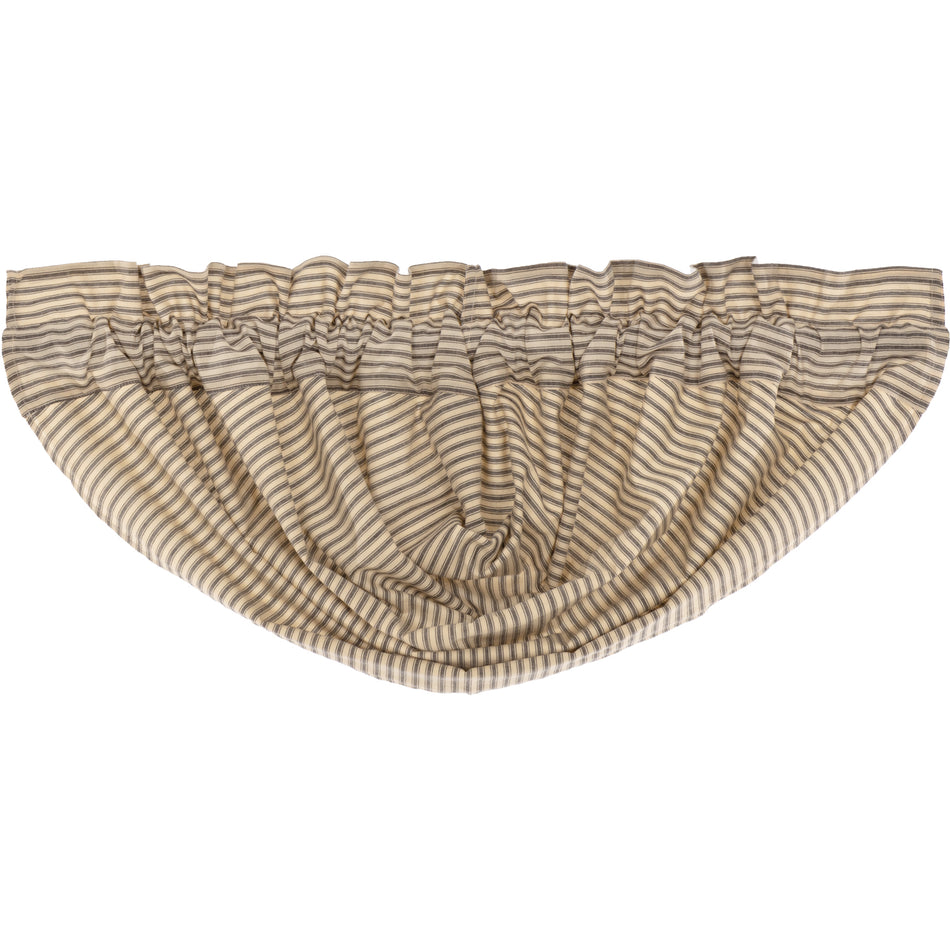 April & Olive Sawyer Mill Charcoal Ticking Stripe Balloon Valance 15x60 By VHC Brands