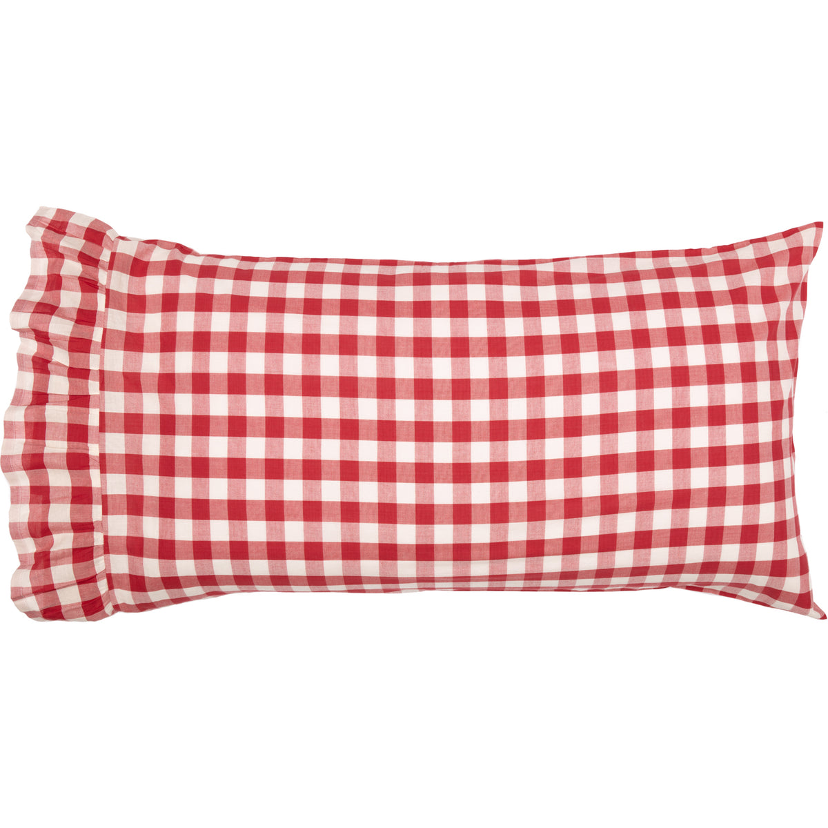 April & Olive Annie Buffalo Red Check King Pillow Case Set of 2 21x36+4 By VHC Brands