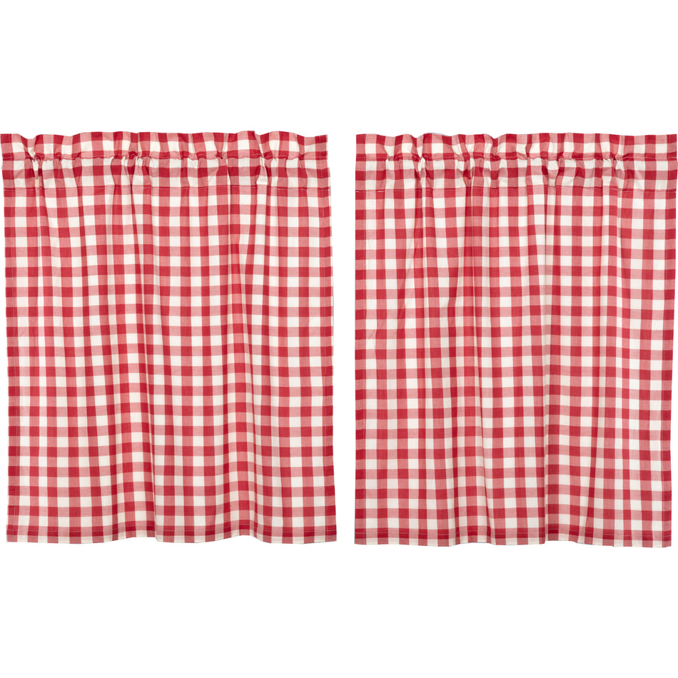April & Olive Annie Buffalo Red Check Tier Set of 2 L36xW36 By VHC Brands