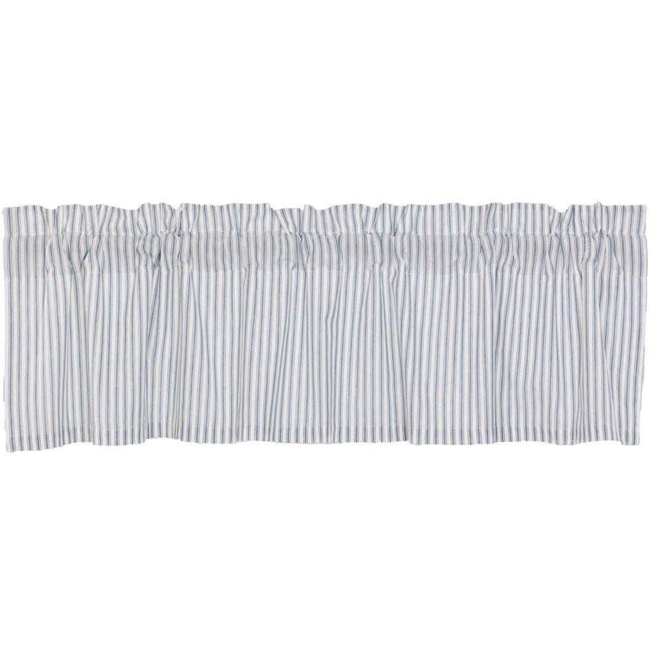 April & Olive Sawyer Mill Blue Ticking Stripe Valance 16x60 By VHC Brands