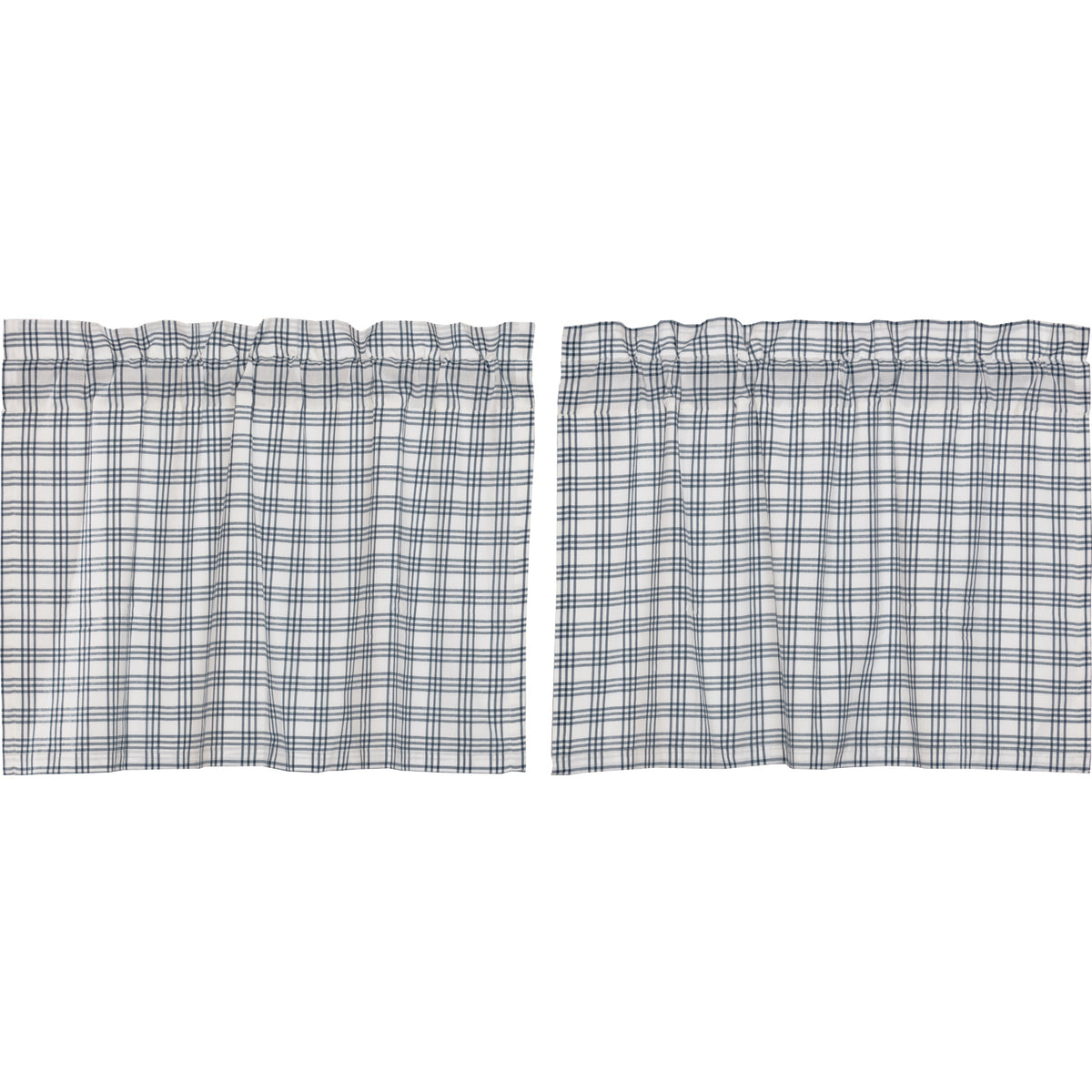 April & Olive Sawyer Mill Blue Plaid Tier Set of 2 L24xW36 By VHC Brands