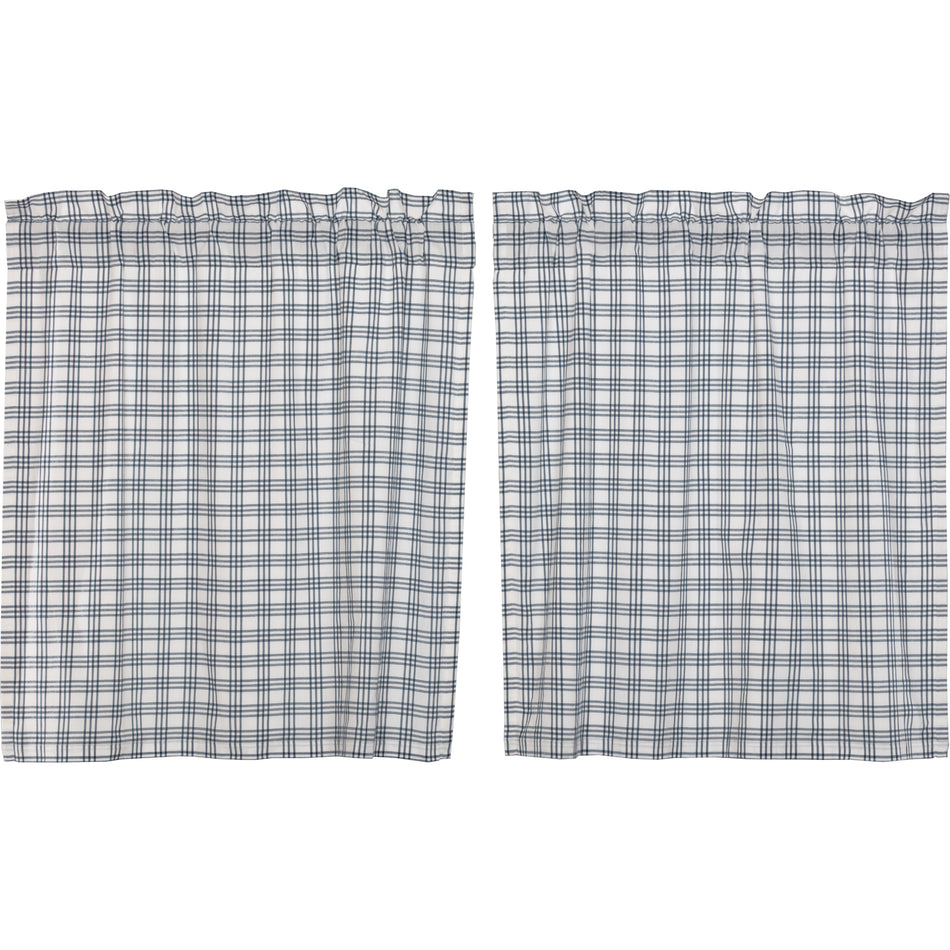 April & Olive Sawyer Mill Blue Plaid Tier Set of 2 L36xW36 By VHC Brands