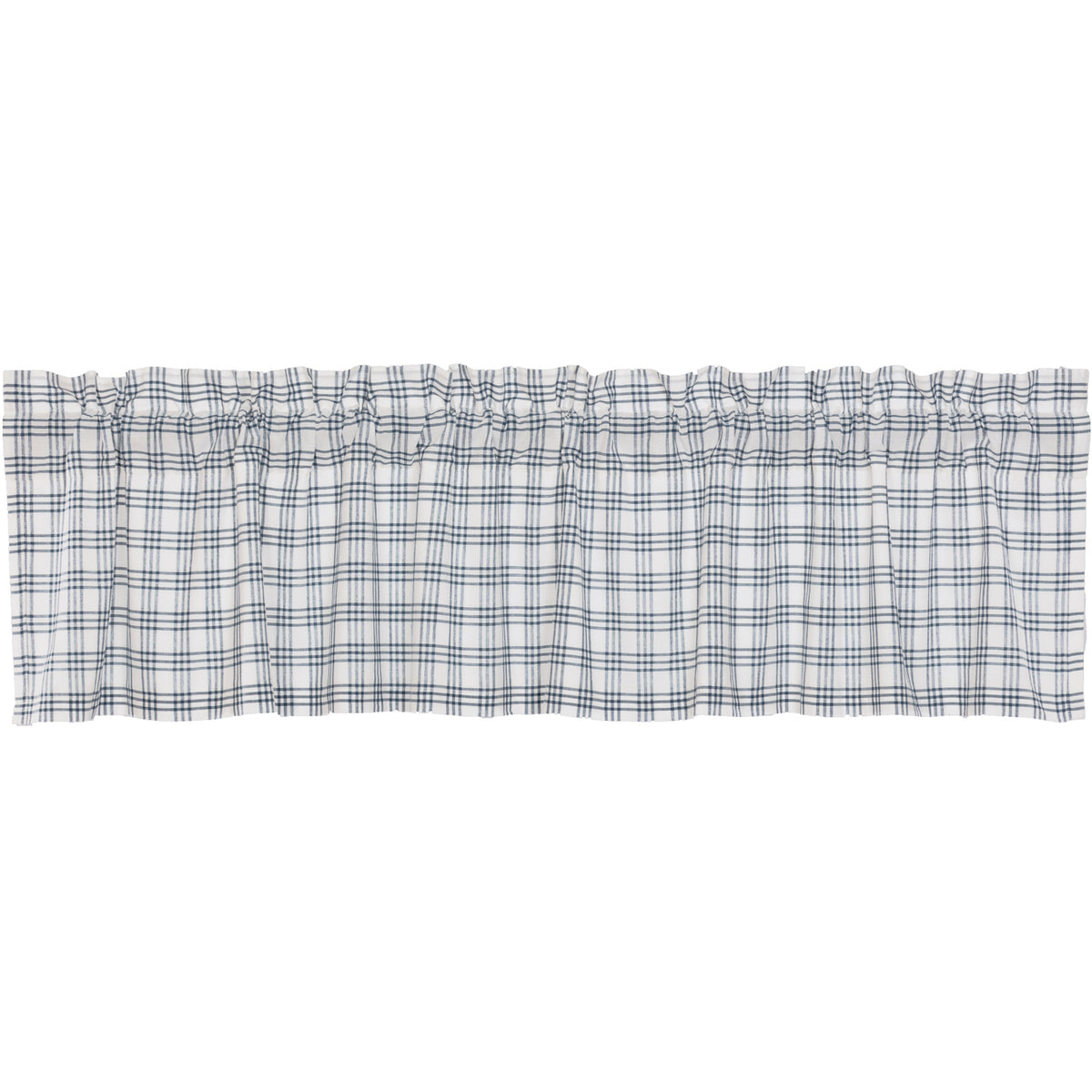 April & Olive Sawyer Mill Blue Plaid Valance 16x72 By VHC Brands