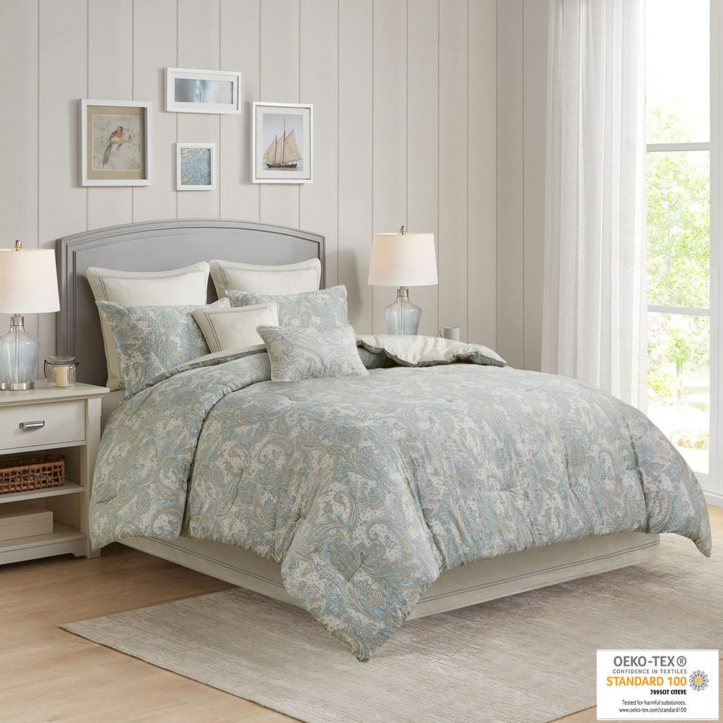 Harbor House Chelsea Cotton Comforter Set - Blue - Queen Size