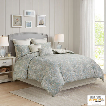 Harbor House Chelsea Cotton Comforter Set - Blue - Queen Size