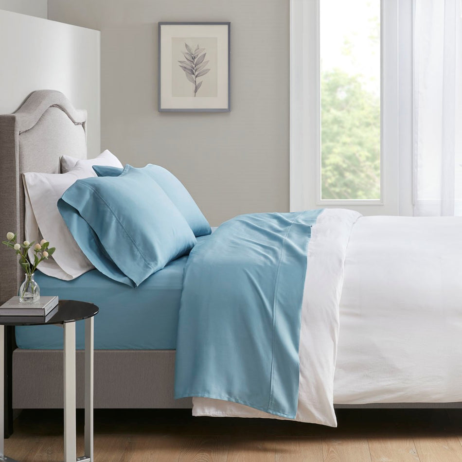 Beautyrest 700 Thread Count Anti-microbial 4 Piece sheet set - Blue - Full Size