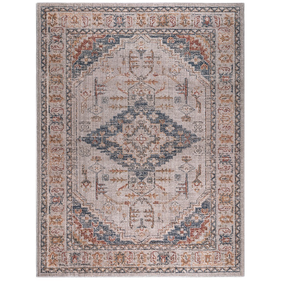 Jasmine Vintage Medallion Woven Area Rug - Orange Multi - 3x5' Scatter