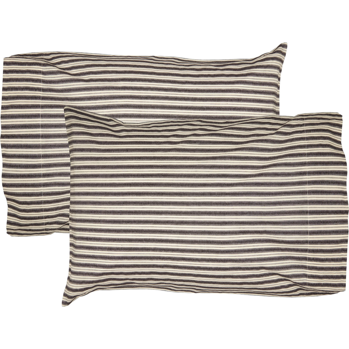 April & Olive Ashmont Ticking Stripe Standard Pillow Case Set of 2 21x30 By VHC Brands