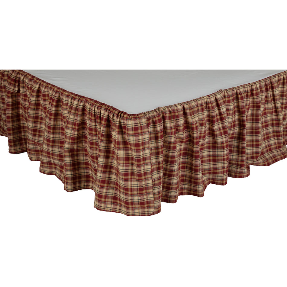 Oak & Asher Beckham Plaid King Bed Skirt 78x80x16 By VHC Brands