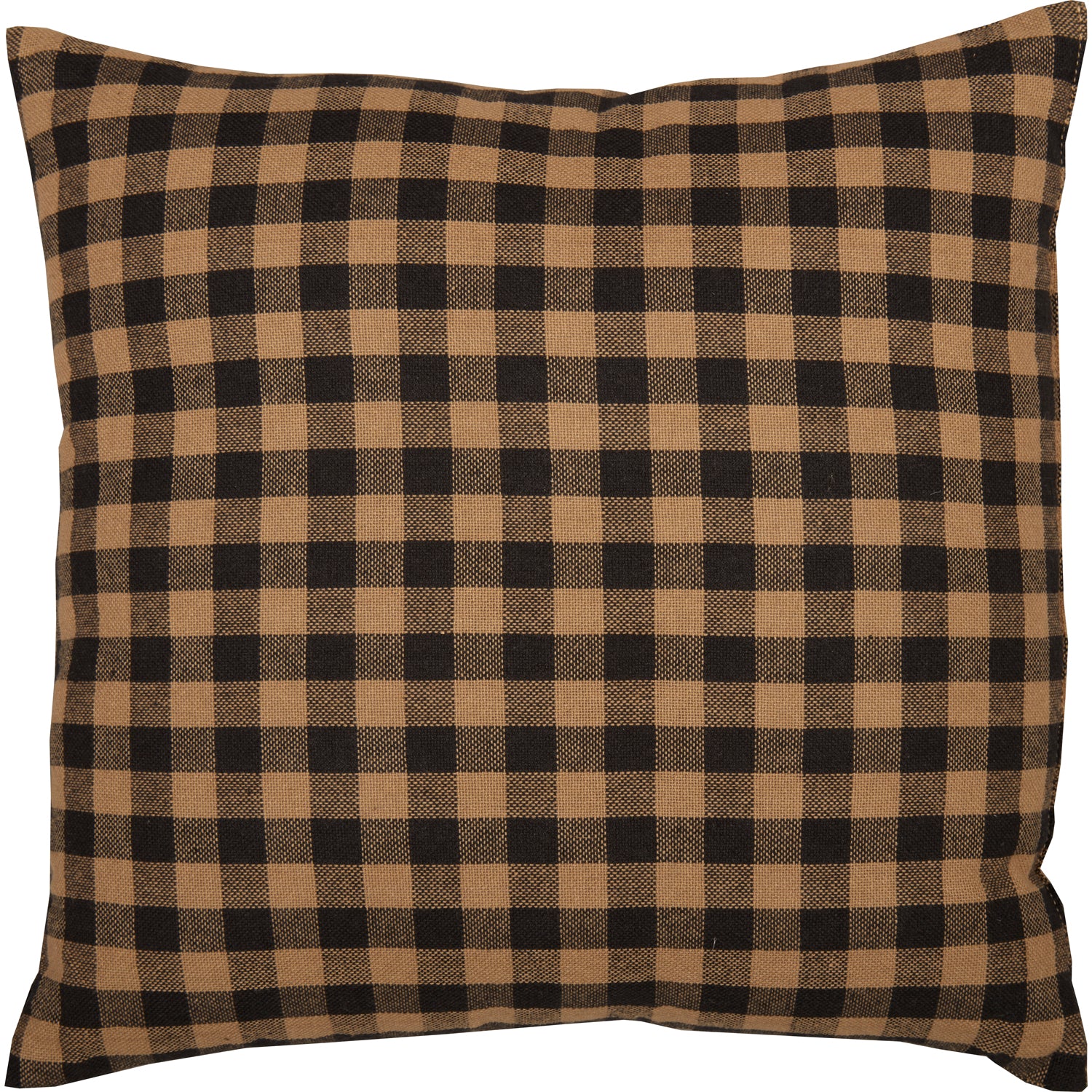 Mayflower Market Black Check Fabric Pillow 12x12 By VHC Brands