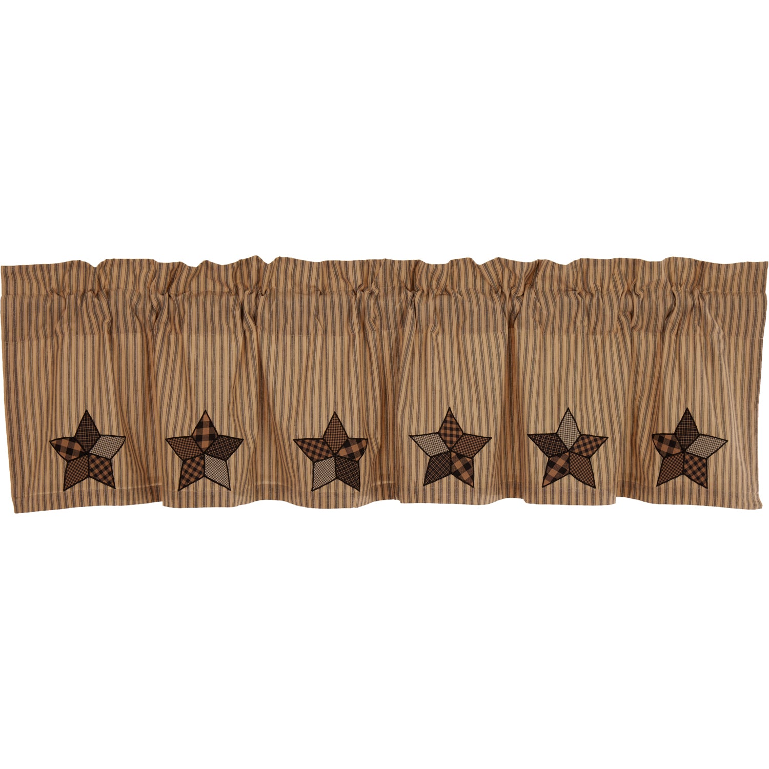 Mayflower Market Farmhouse Star Applique Valance 16x72 By VHC Brands