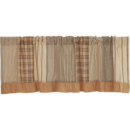 April & Olive Sawyer Mill Charcoal Patchwork Valance 19x60 By VHC Brands