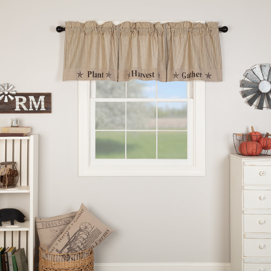 Sawyer Mill Charcoal Gather Valance 20x72