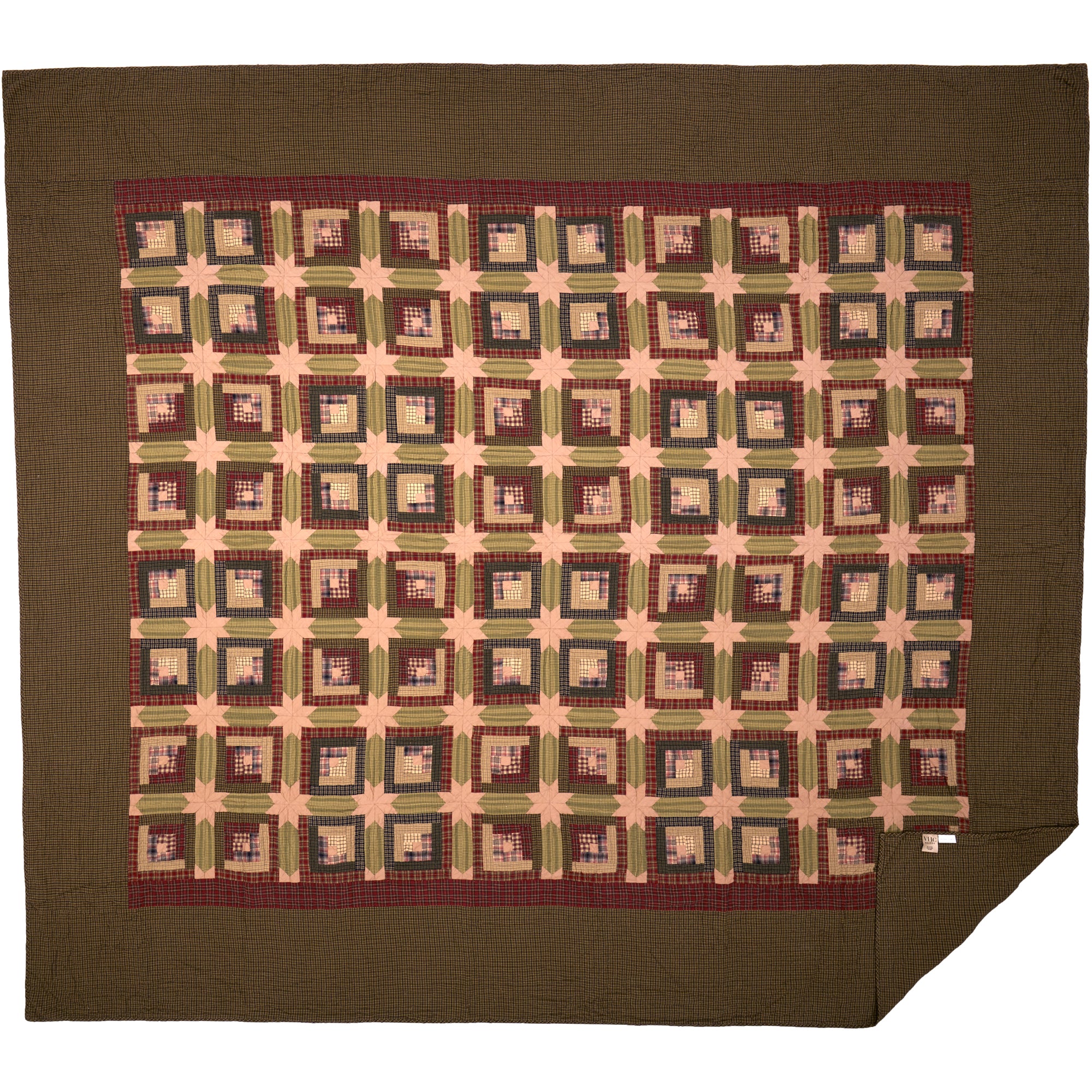 Oak & Asher Tea Cabin California King Quilt 130Wx115L By VHC Brands