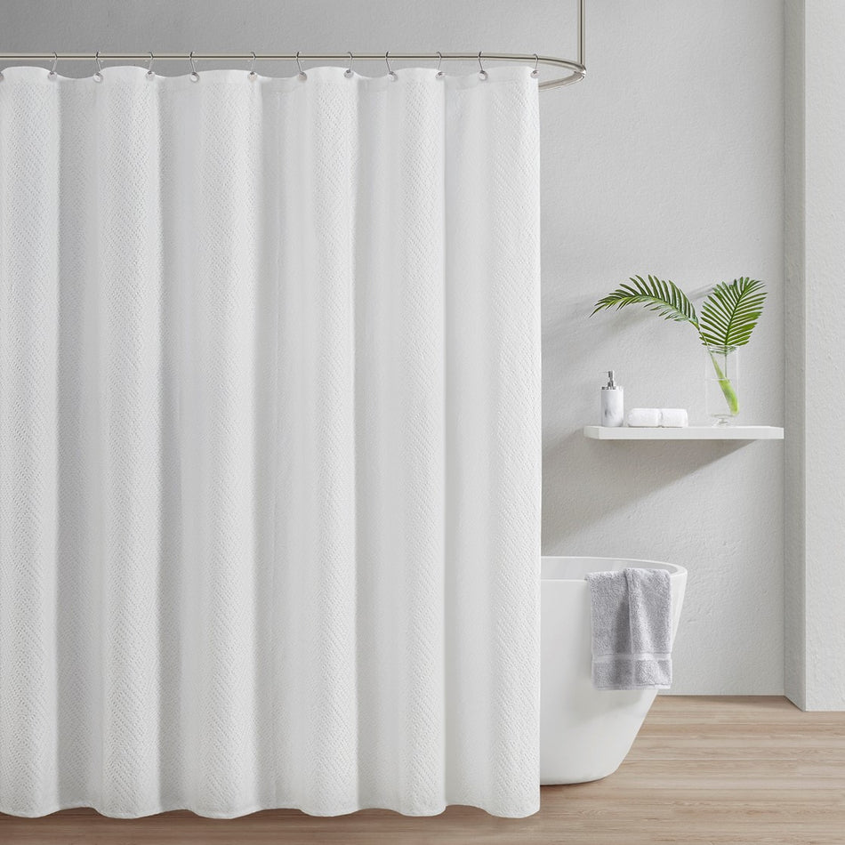 Croscill Casual Calistoga Matelasse Shower Curtain - White  - One Size Shop Online & Save - ExpressHomeDirect.com
