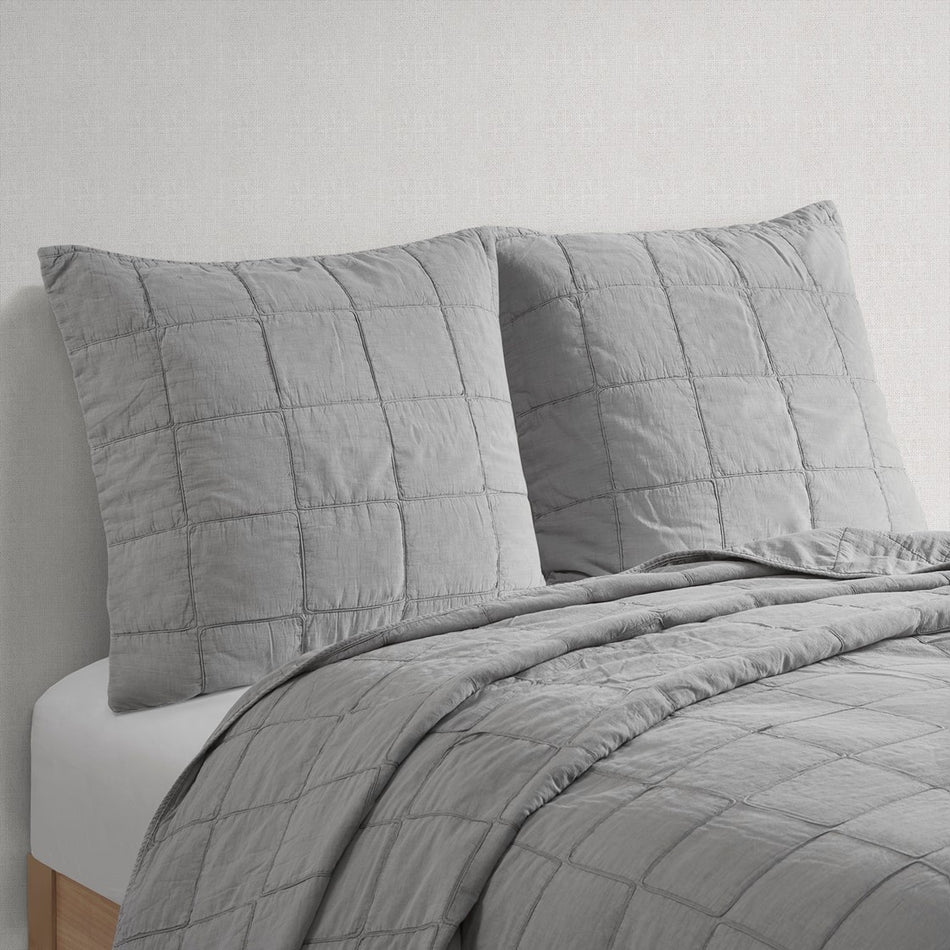 Croscill Casual Gema European Pillow Sham - Grey  - 26x26" Shop Online & Save - ExpressHomeDirect.com