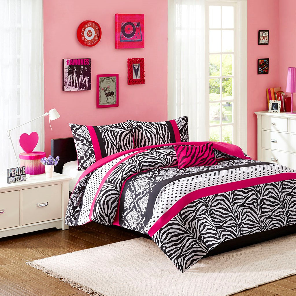 Mi Zone Reagan Comforter Set - Pink - King Size / Cal King Size