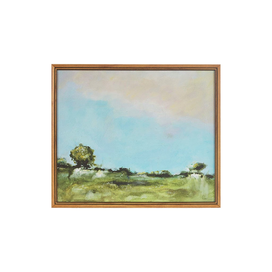 Across The Plains 2 Framed Gel Coated Canvas - Multicolor