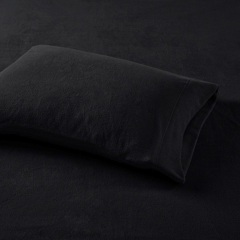 Micro Fleece Sheet Set - Black - Cal King Size