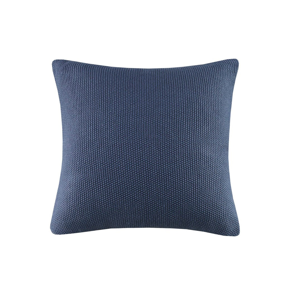 INK+IVY Bree Knit Euro Pillow Cover - Indigo - 26x26"