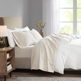 Madison Park 3M Microcell All Season Lightweight Sheet Set - Ivory - Full Size