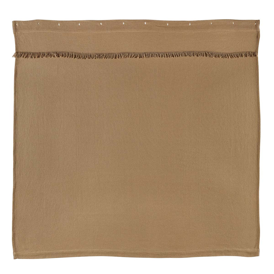April & Olive Burlap Natural Shower Curtain 72x72 By VHC Brands