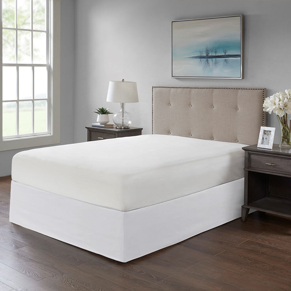 Simple Fit Wrap Around Adjustable Bedskirt - White - One Size