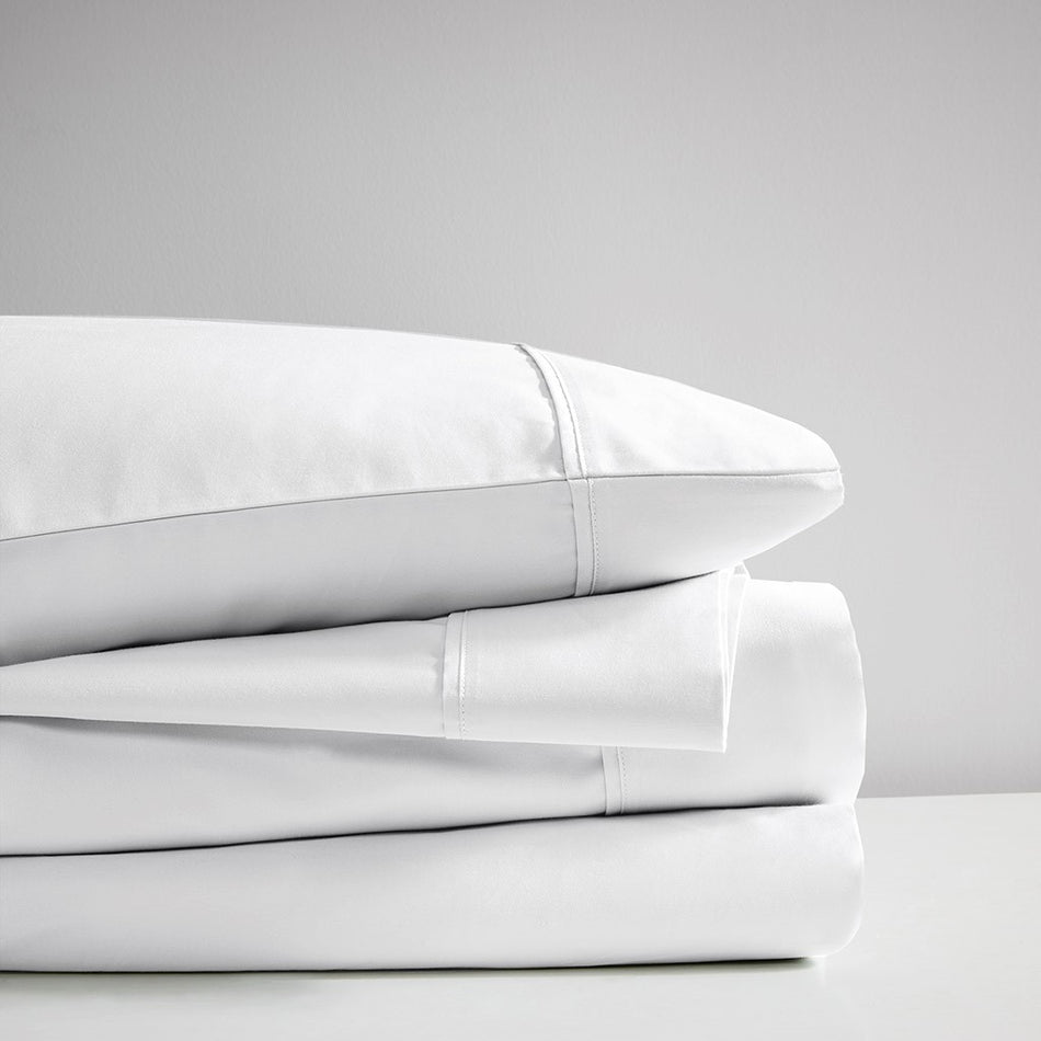 525 Thread Count Cotton Blend Sheet Set - White - King Size