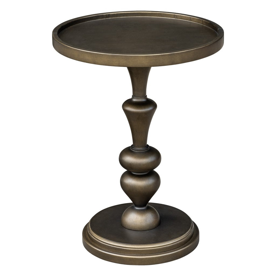 Del Mar Pedestal Accent Table - Bronze