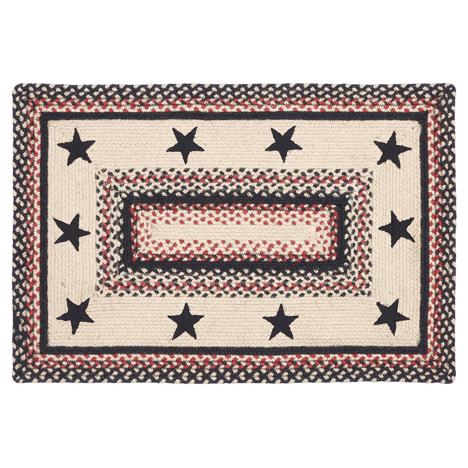 Mayflower Market Colonial Star Jute Rug Rect w/ Pad 20x30 By VHC Brands