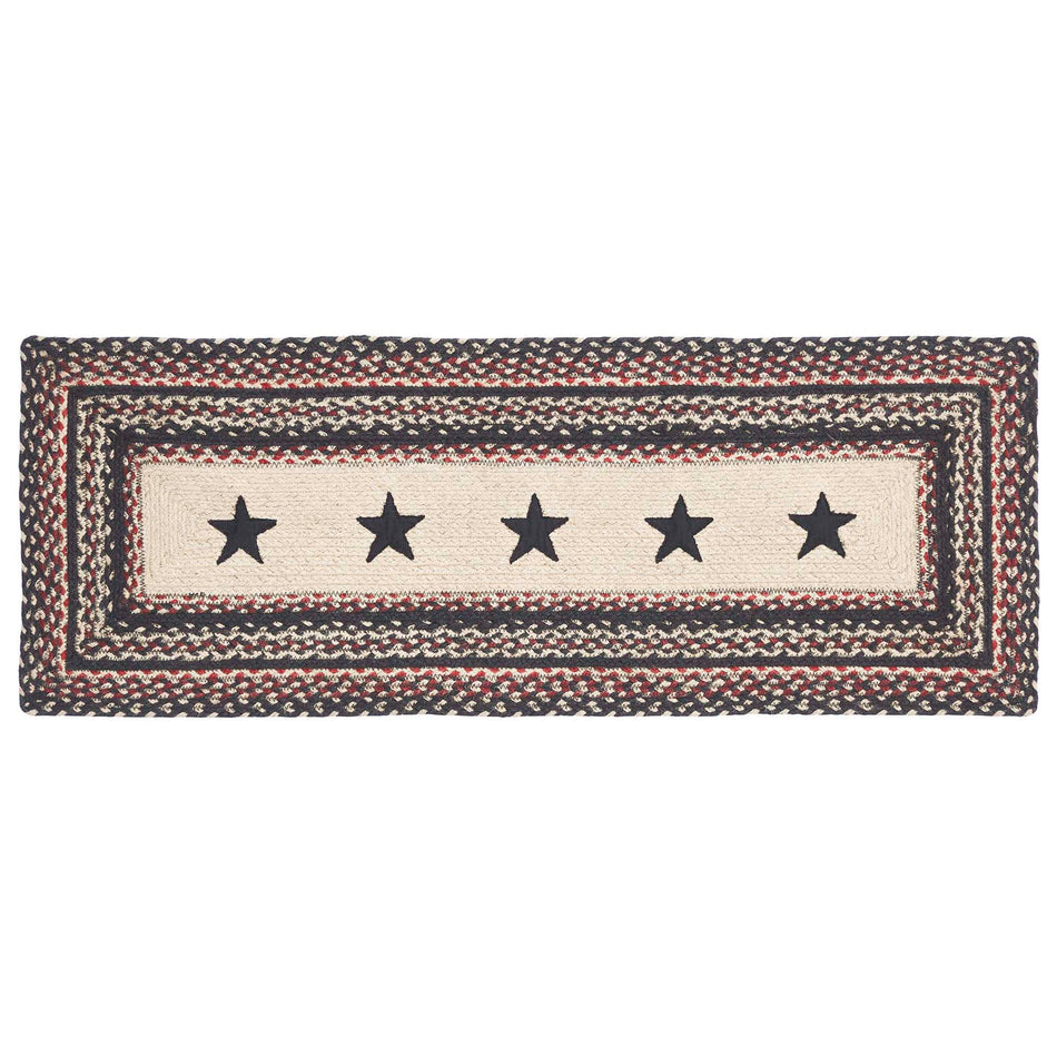 Mayflower Market Colonial Star Jute Rect Runner 13x36 By VHC Brands