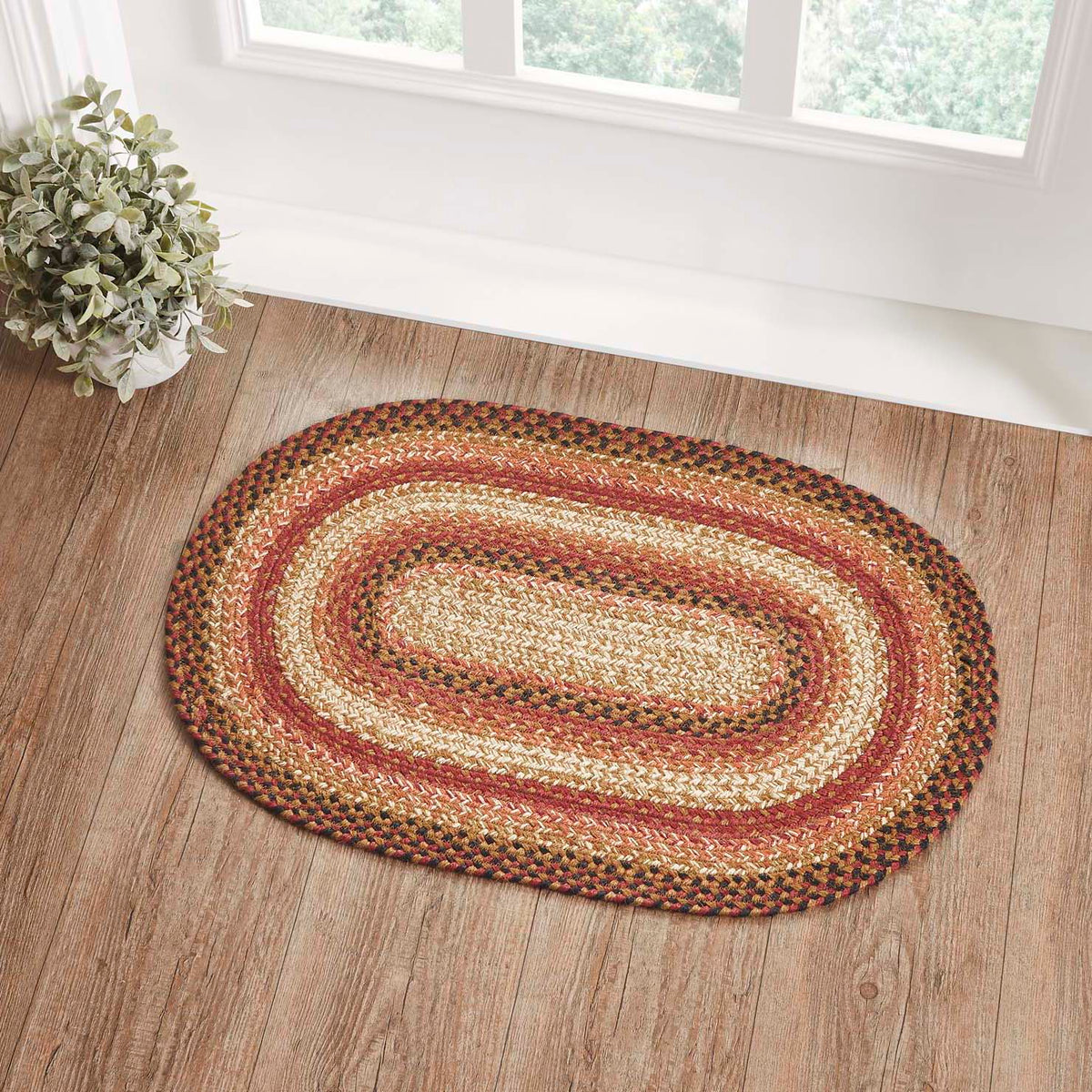 Mayflower Market Ginger Spice Jute Rug Oval w/ Pad 20x30 By VHC Brands