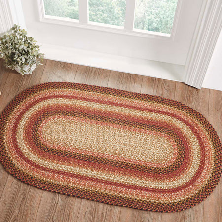 Mayflower Market Ginger Spice Jute Rug Oval w/ Pad 27x48 By VHC Brands