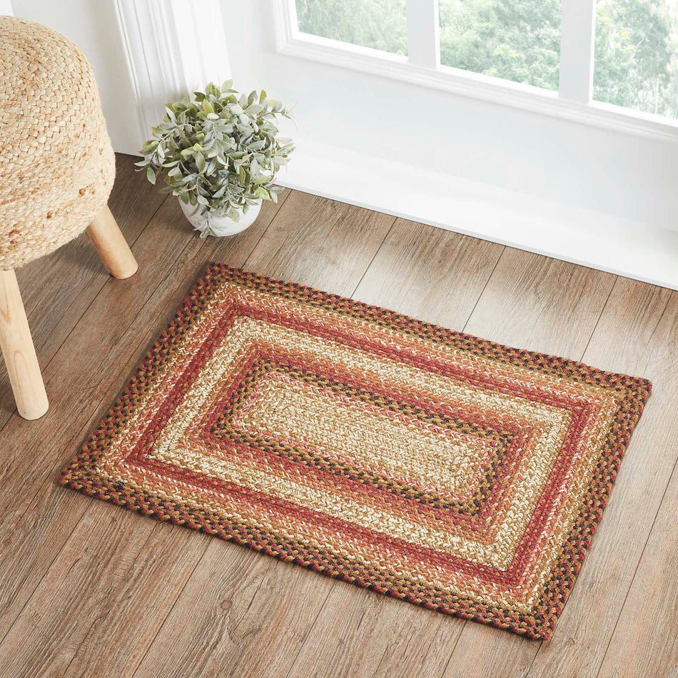 Mayflower Market Ginger Spice Jute Rug Rect w/ Pad 20x30 By VHC Brands