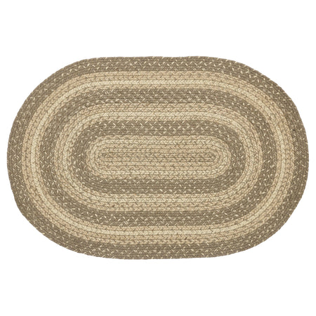 April & Olive Cobblestone Jute Rug Oval w/ Pad 20x30 By VHC Brands