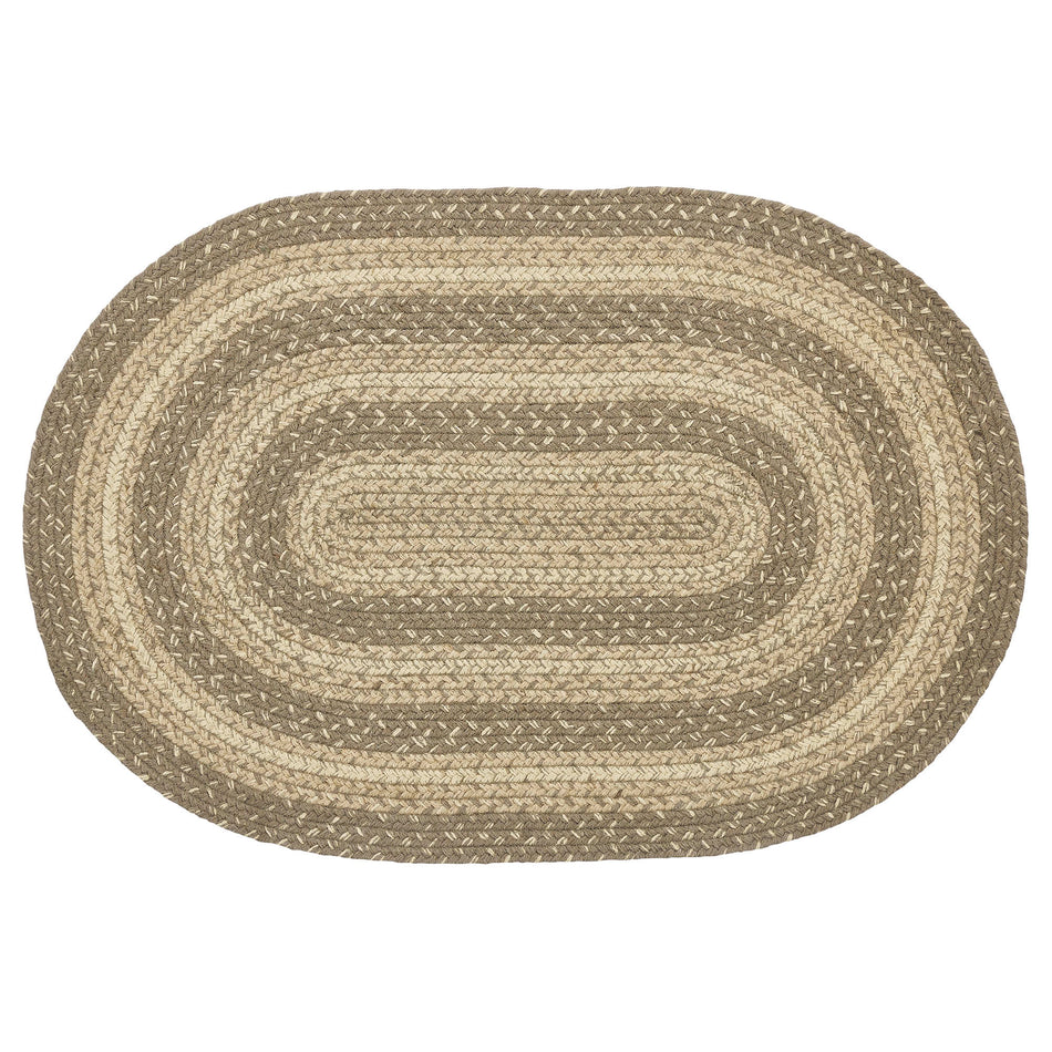 April & Olive Cobblestone Jute Rug Oval w/ Pad 20x30 By VHC Brands