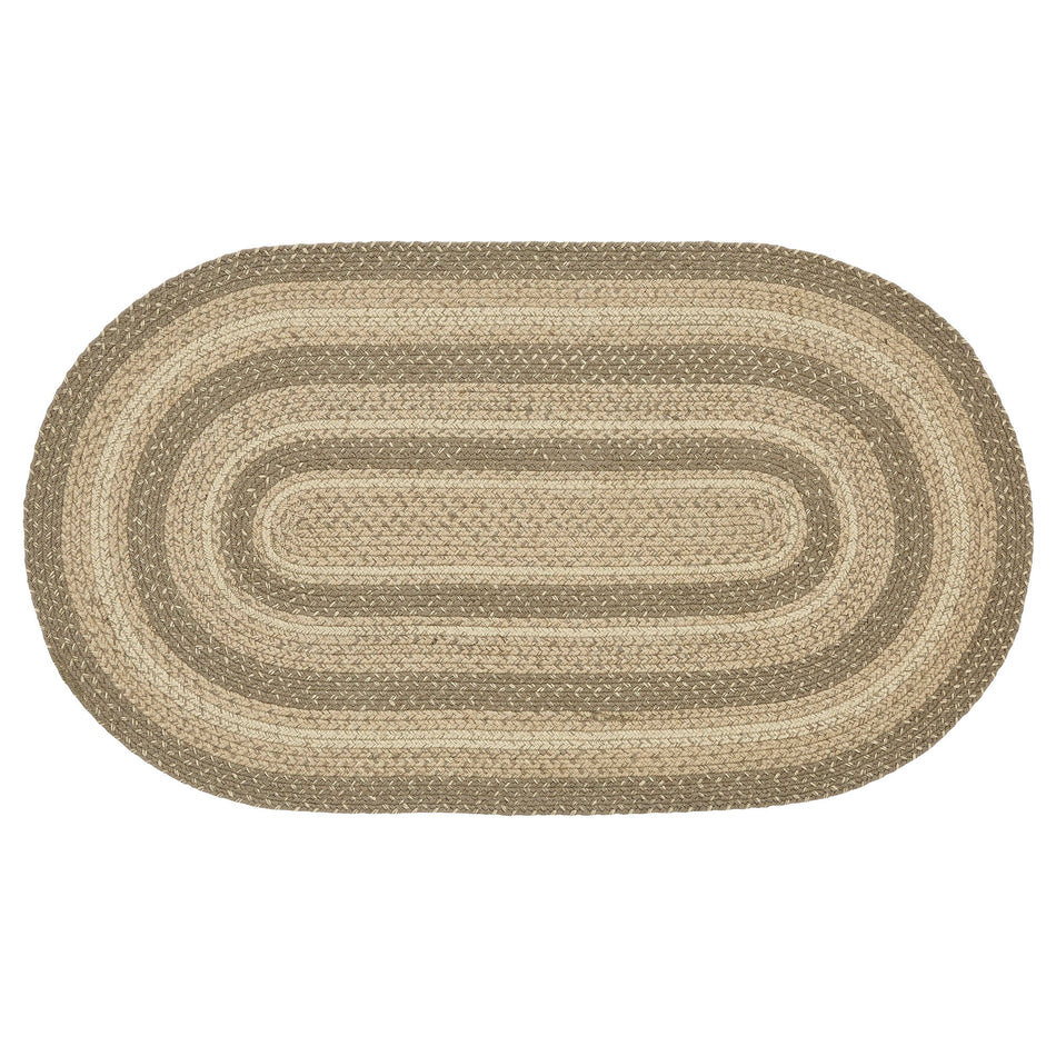 April & Olive Cobblestone Jute Rug Oval w/ Pad 27x48 By VHC Brands