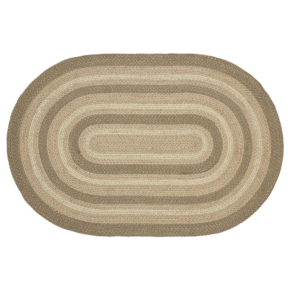 April & Olive Cobblestone Jute Rug Oval w/ Pad 48x72 By VHC Brands