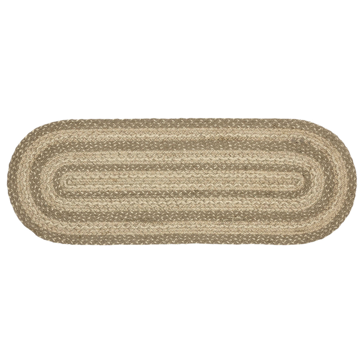 April & Olive Cobblestone Jute Oval Runner 13x36 By VHC Brands