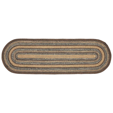 Oak & Asher Espresso Jute Rug/Runner Oval w/ Pad 22x72 By VHC Brands