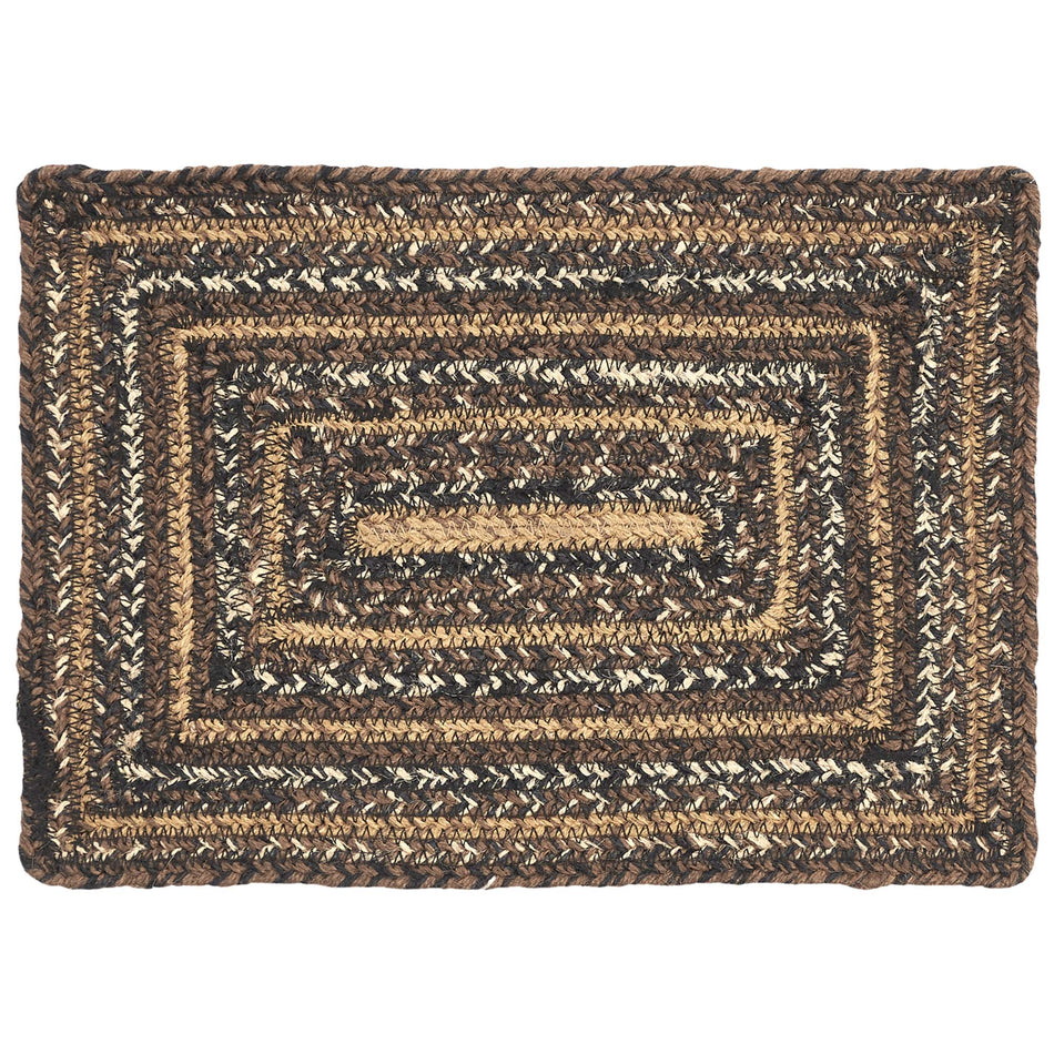 Oak & Asher Espresso Jute Rect Placemat 10x15 By VHC Brands